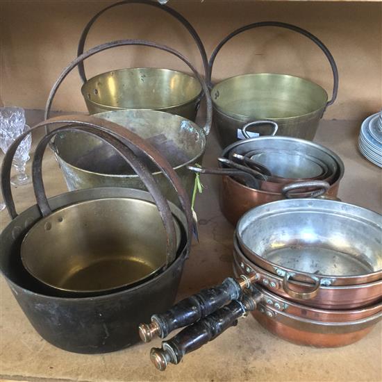 Quantity of copper pans